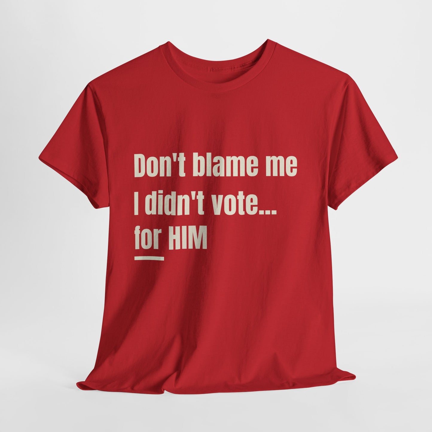 Political Satire Tee - Don't Blame Me I Didn't Vote for HIM