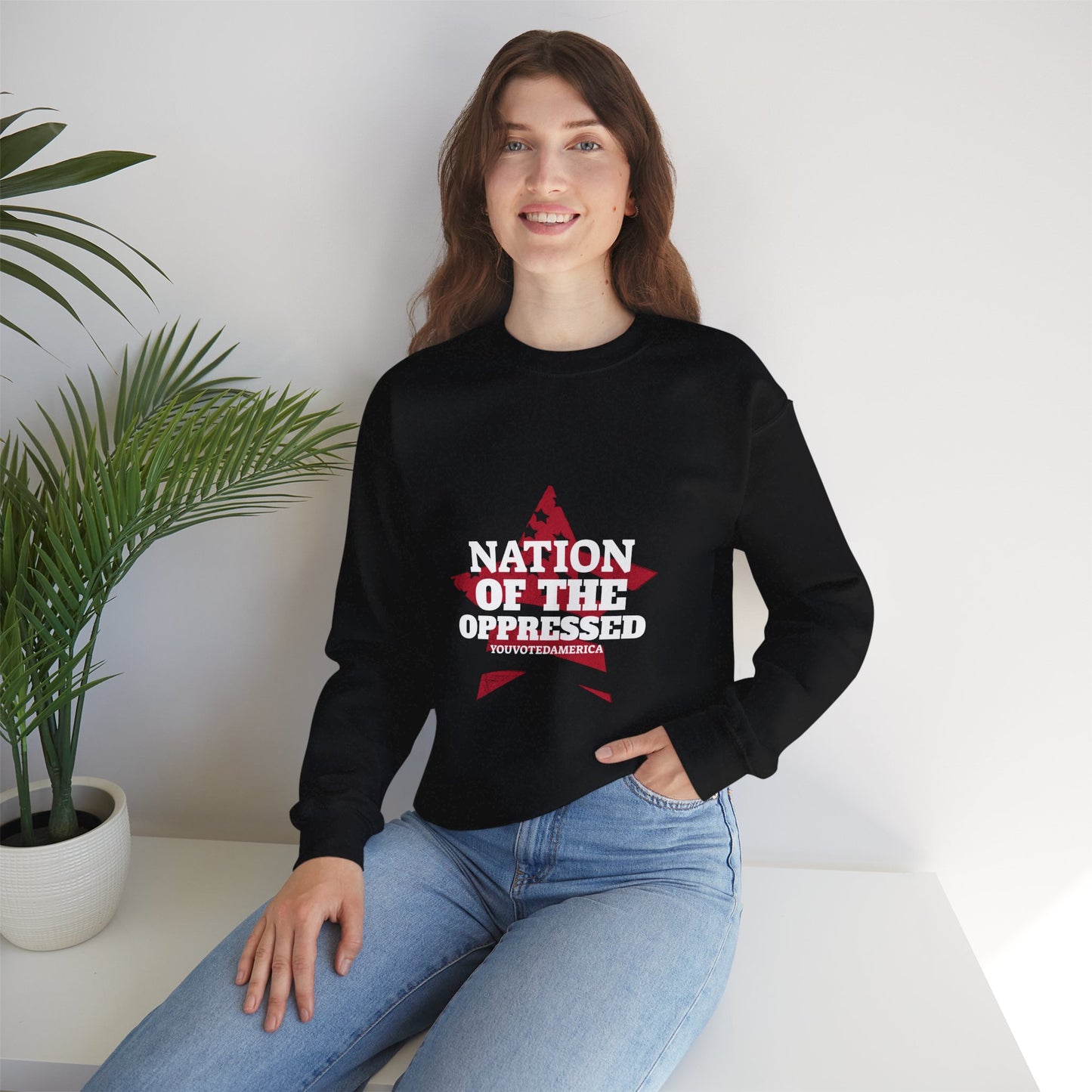 Nation of the Oppressed Star Flag- Political Satire Sweatshirt