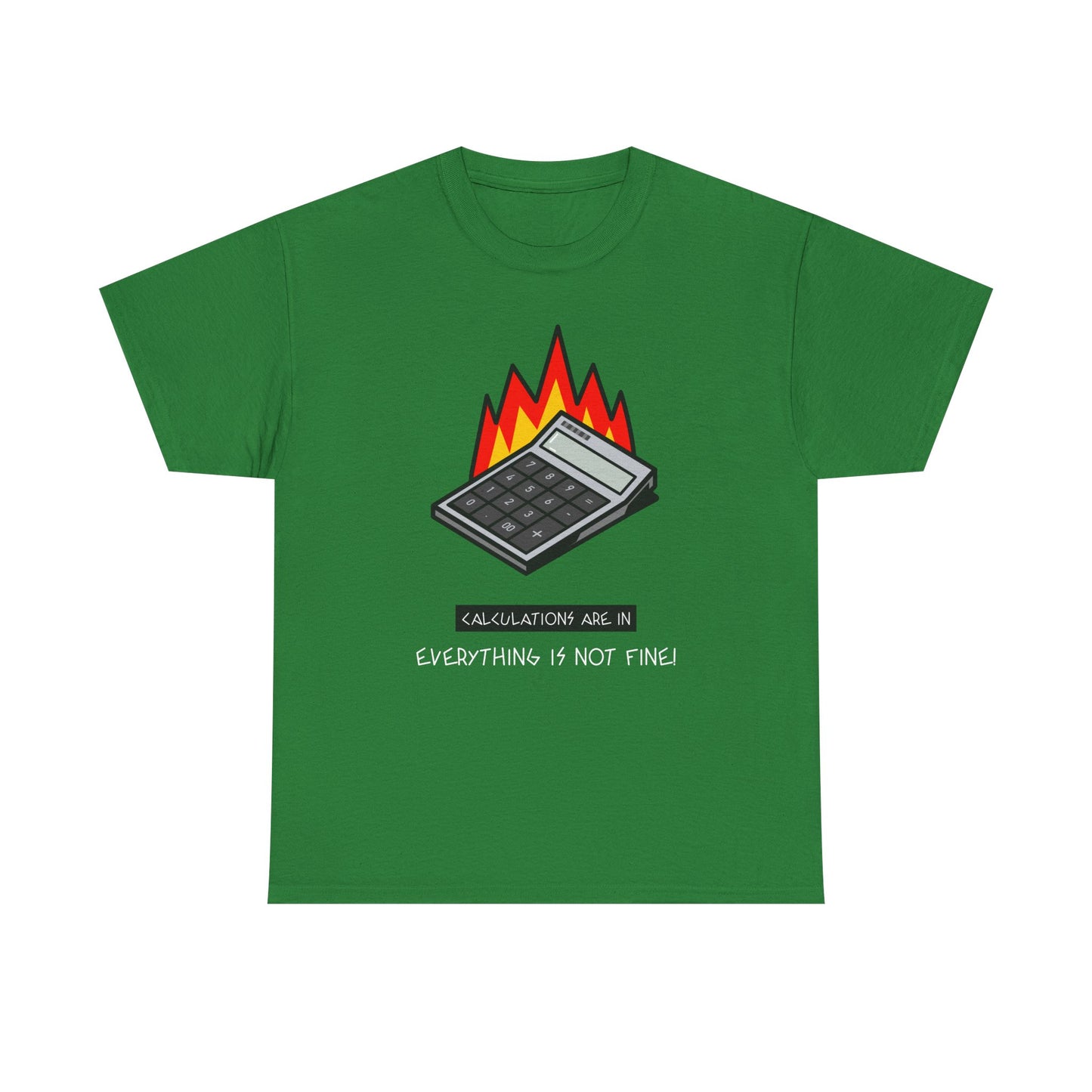 Flaming Calculator Funny Tee