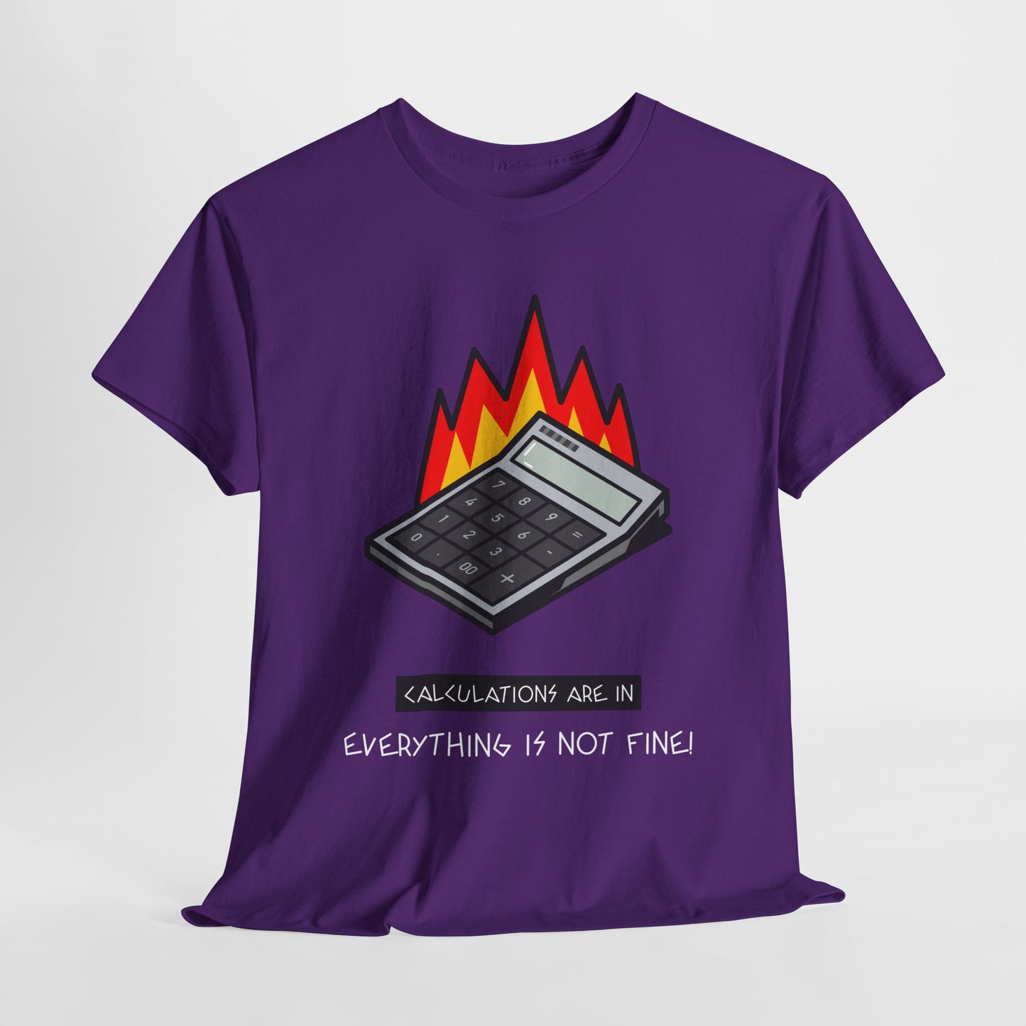 Flaming Calculator Funny Tee