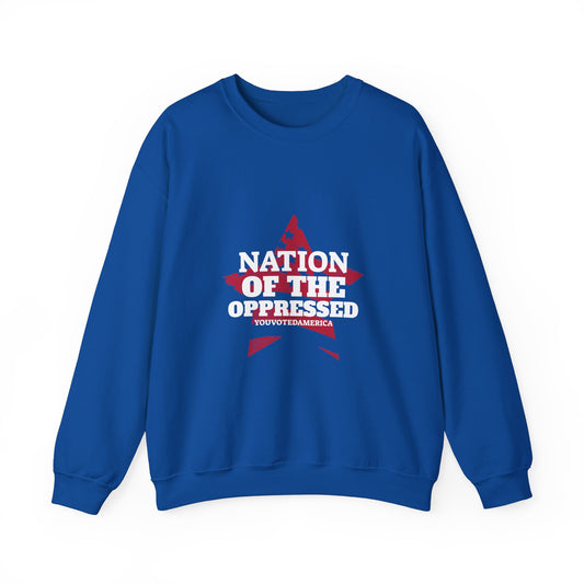 Nation of the Oppressed Star Flag- Political Satire Sweatshirt