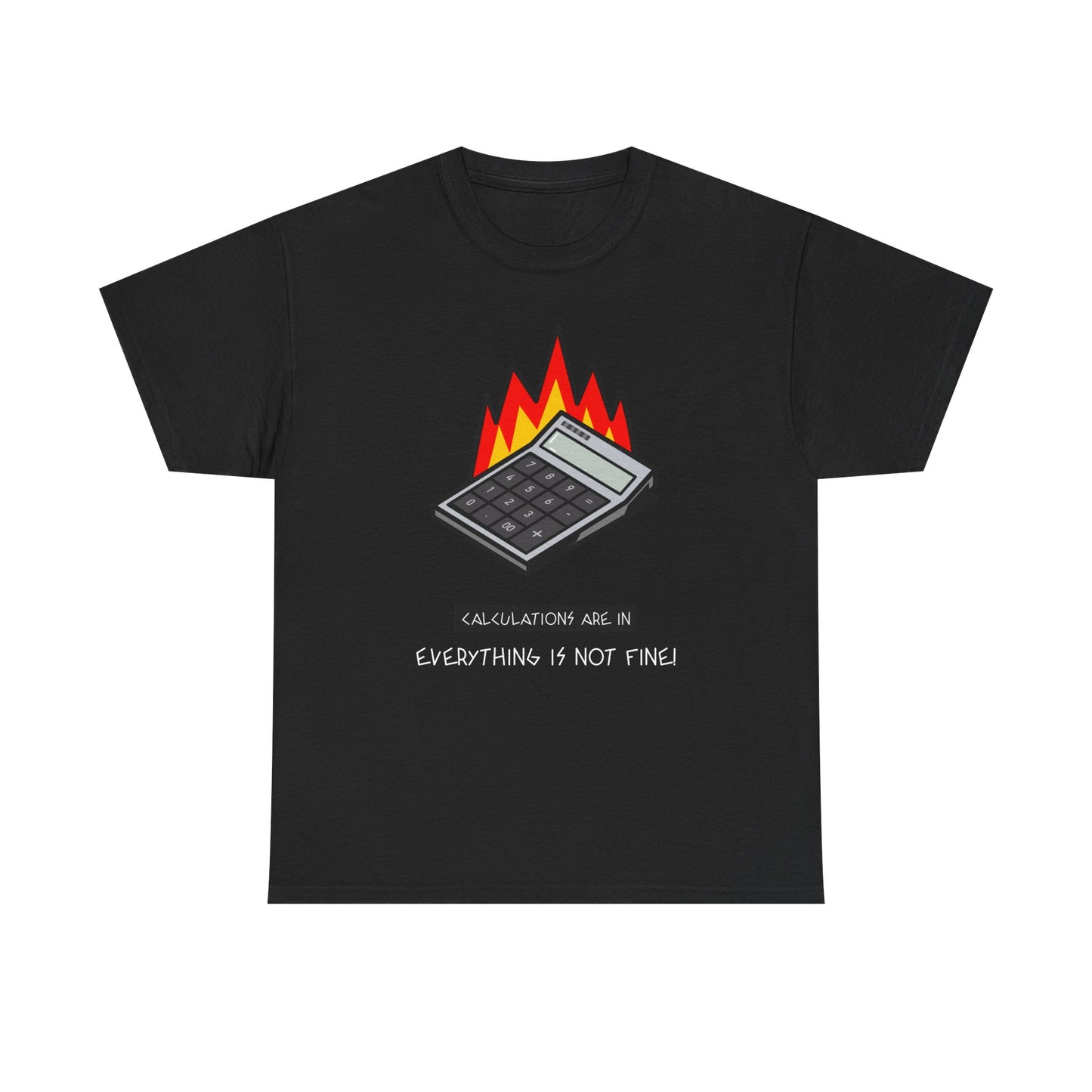 Flaming Calculator Funny Tee