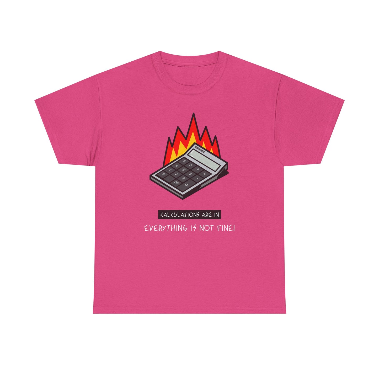 Flaming Calculator Funny Tee